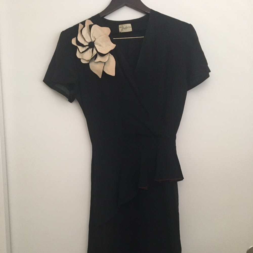 Vintage cocktail dress with flower